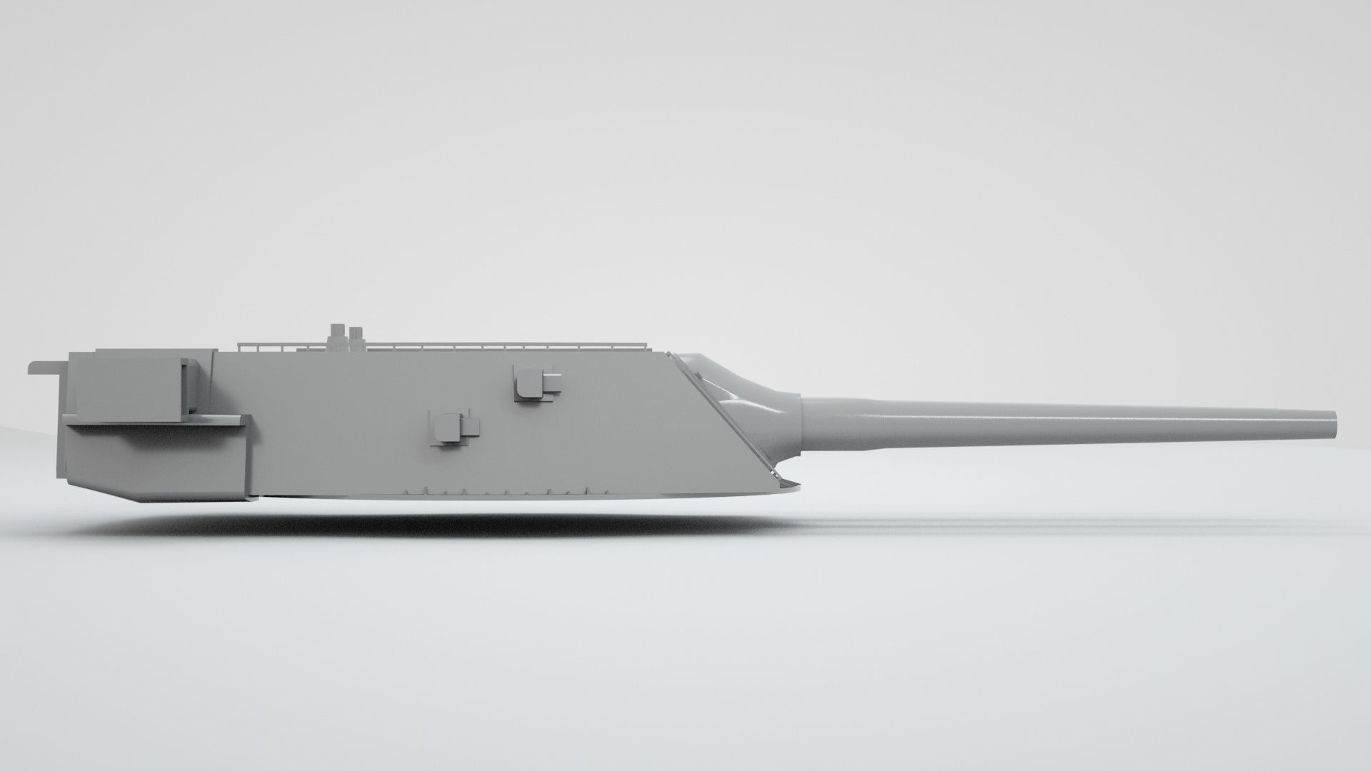 16 inch - 406mm Triple Naval Gun Mk6 3D model_6