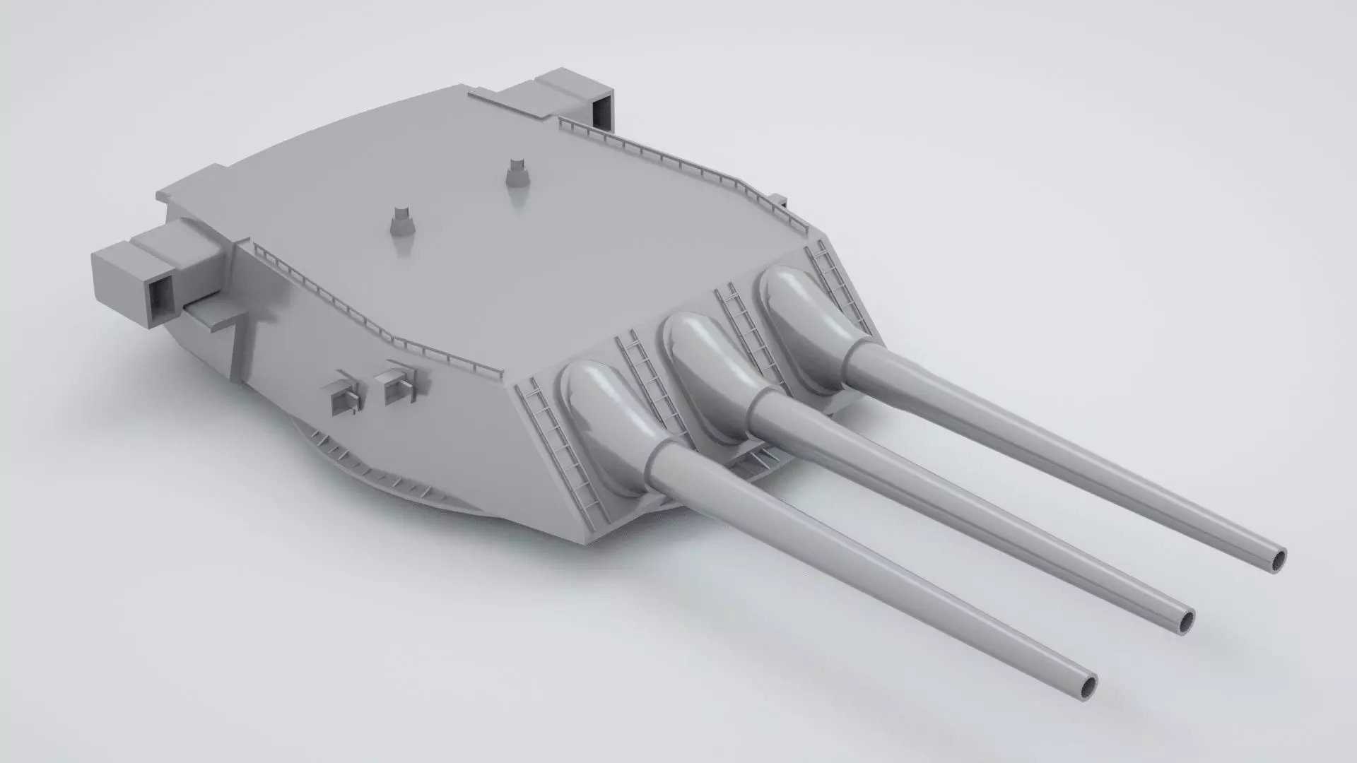 16 inch - 406mm Triple Naval Gun Mk6 3D model_0