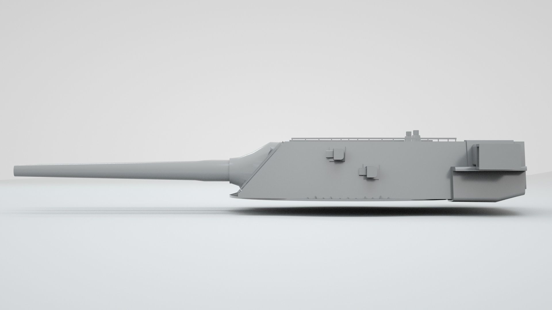 16 inch - 406mm Triple Naval Gun Mk6 3D model_4