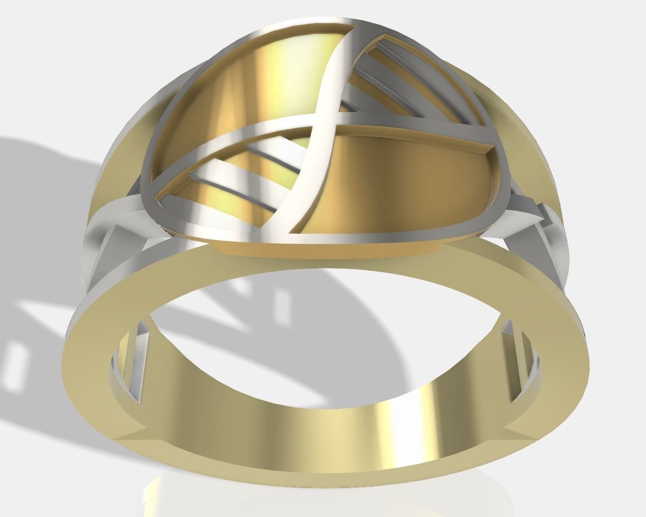 DNA ring 3D print model_7