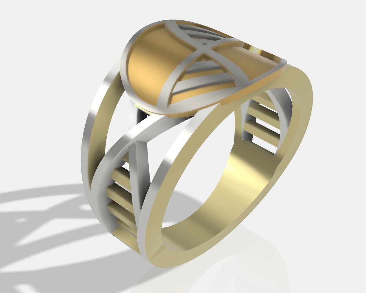 DNA ring 3D print model_9