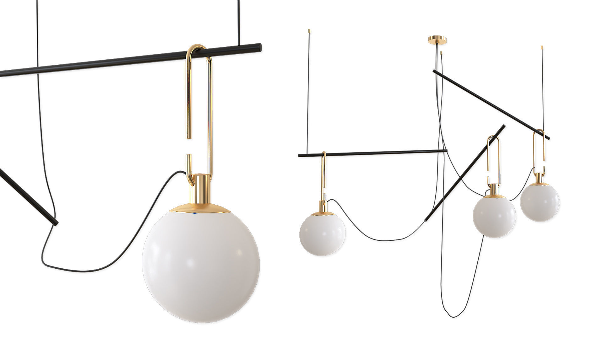Pendant lamp Artemide NH S3 14 3D model_2