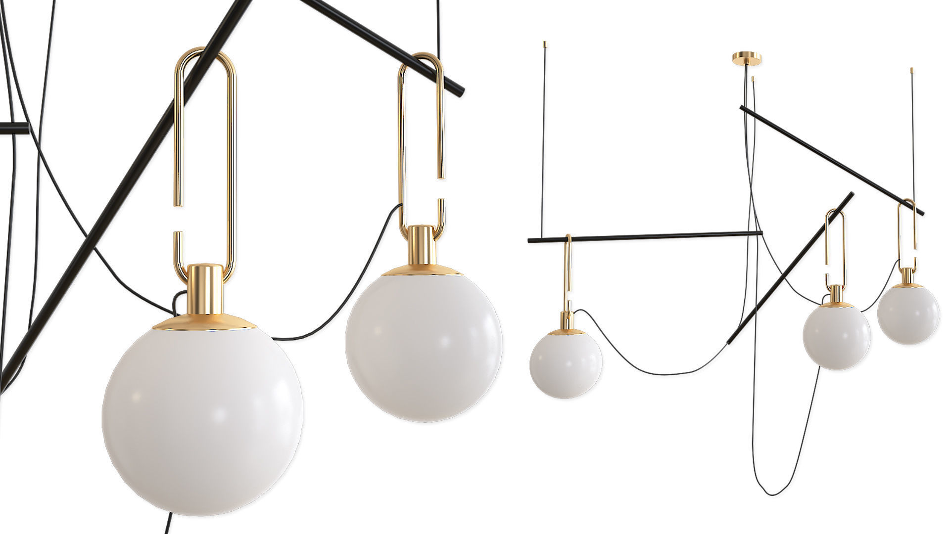 Pendant lamp Artemide NH S3 14 3D model_4