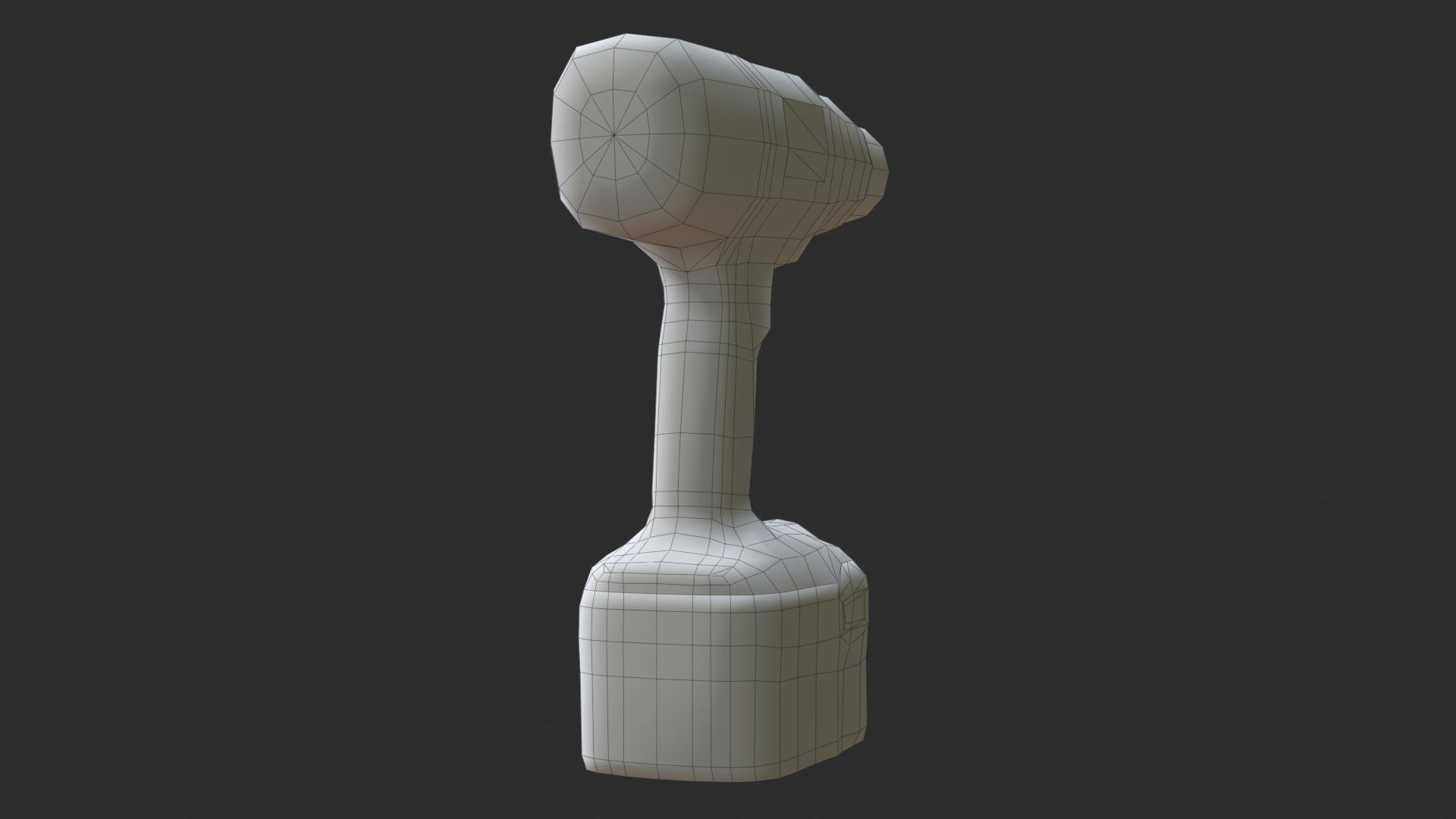 Electrical Drill Low-poly 3D model_15