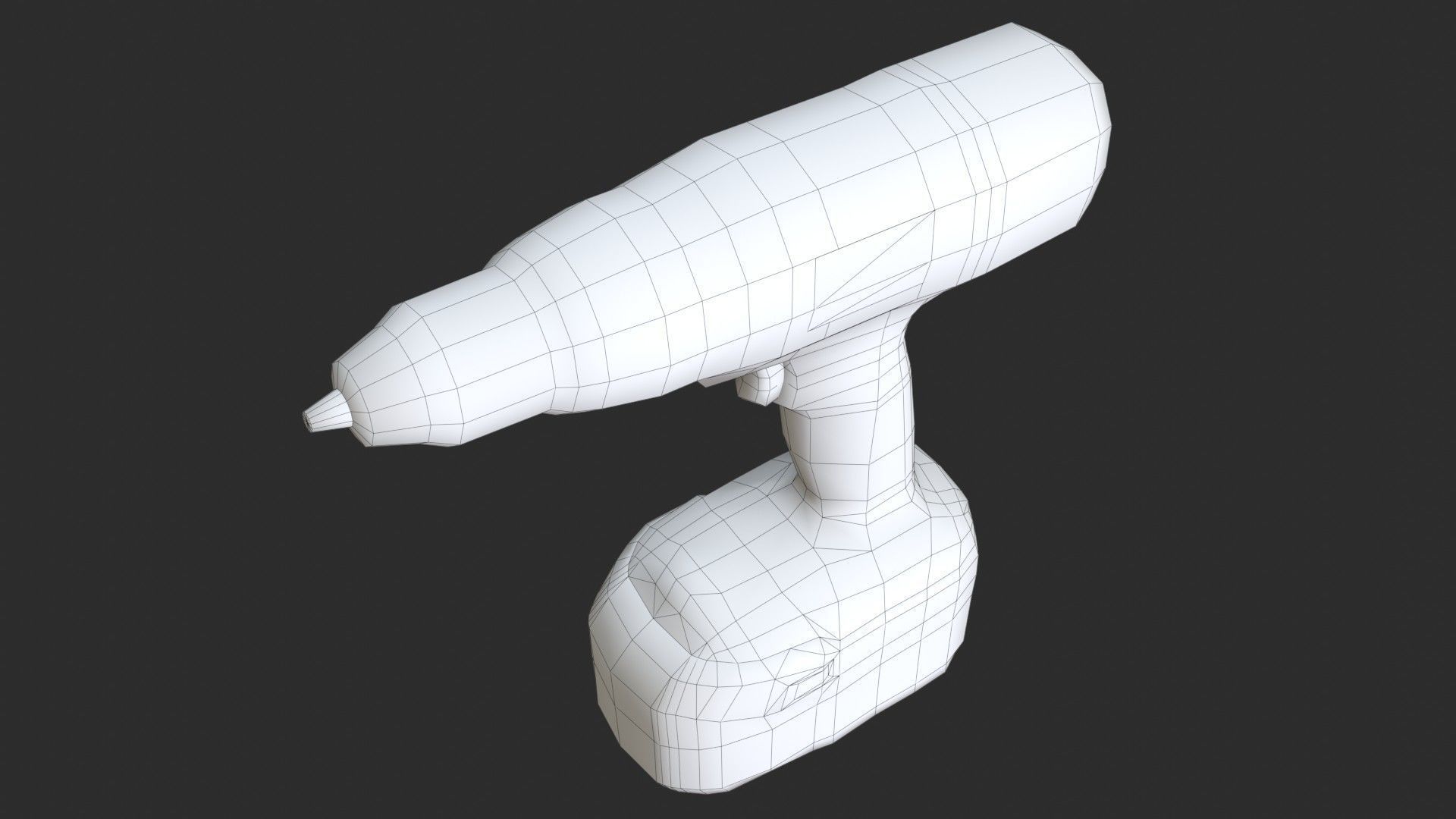 Electrical Drill Low-poly 3D model_18