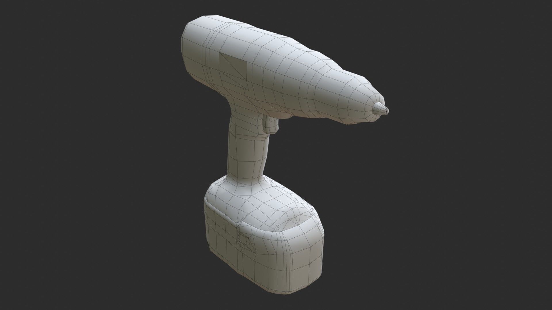 Electrical Drill Low-poly 3D model_13