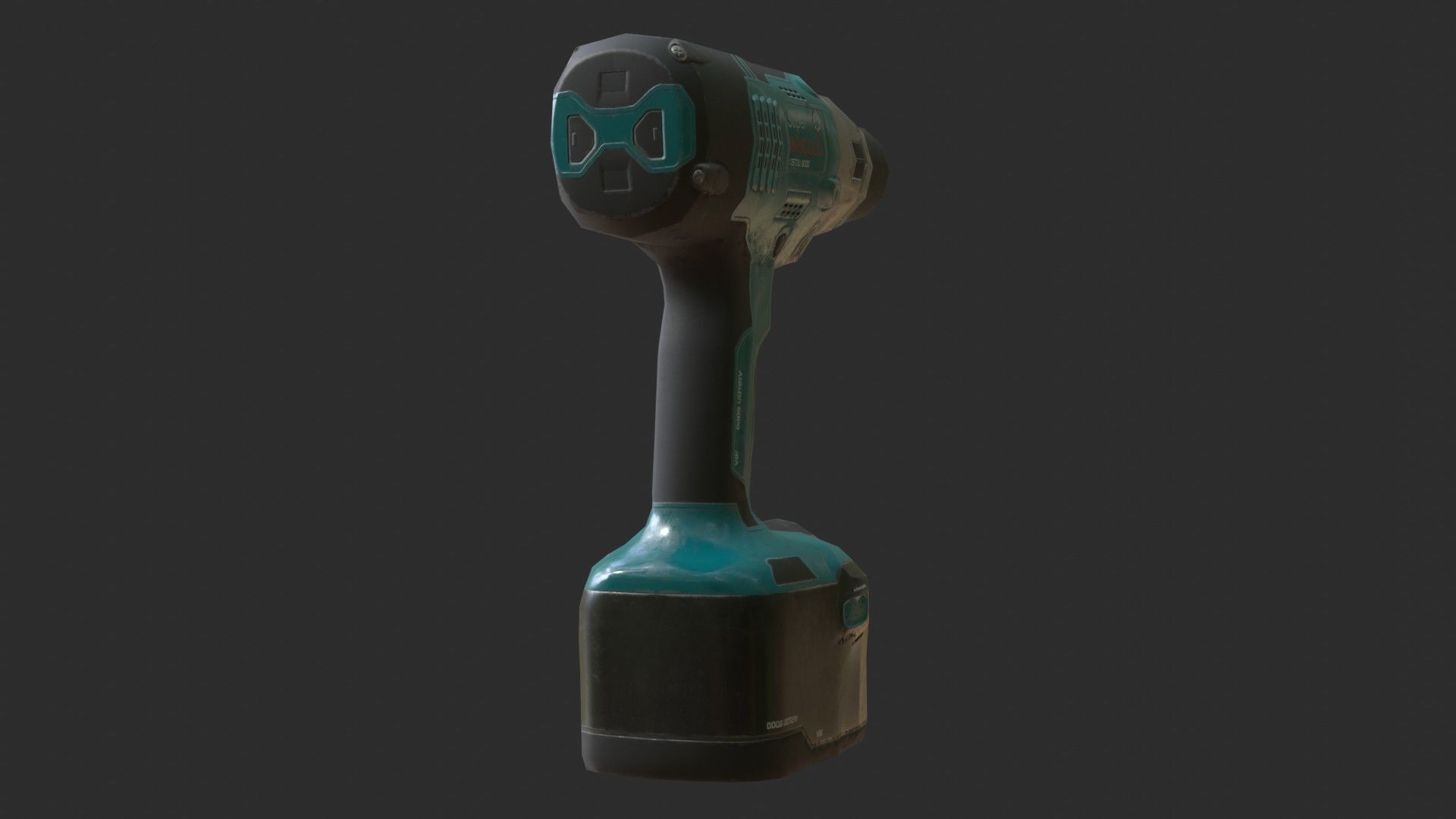 Electrical Drill Low-poly 3D model_6