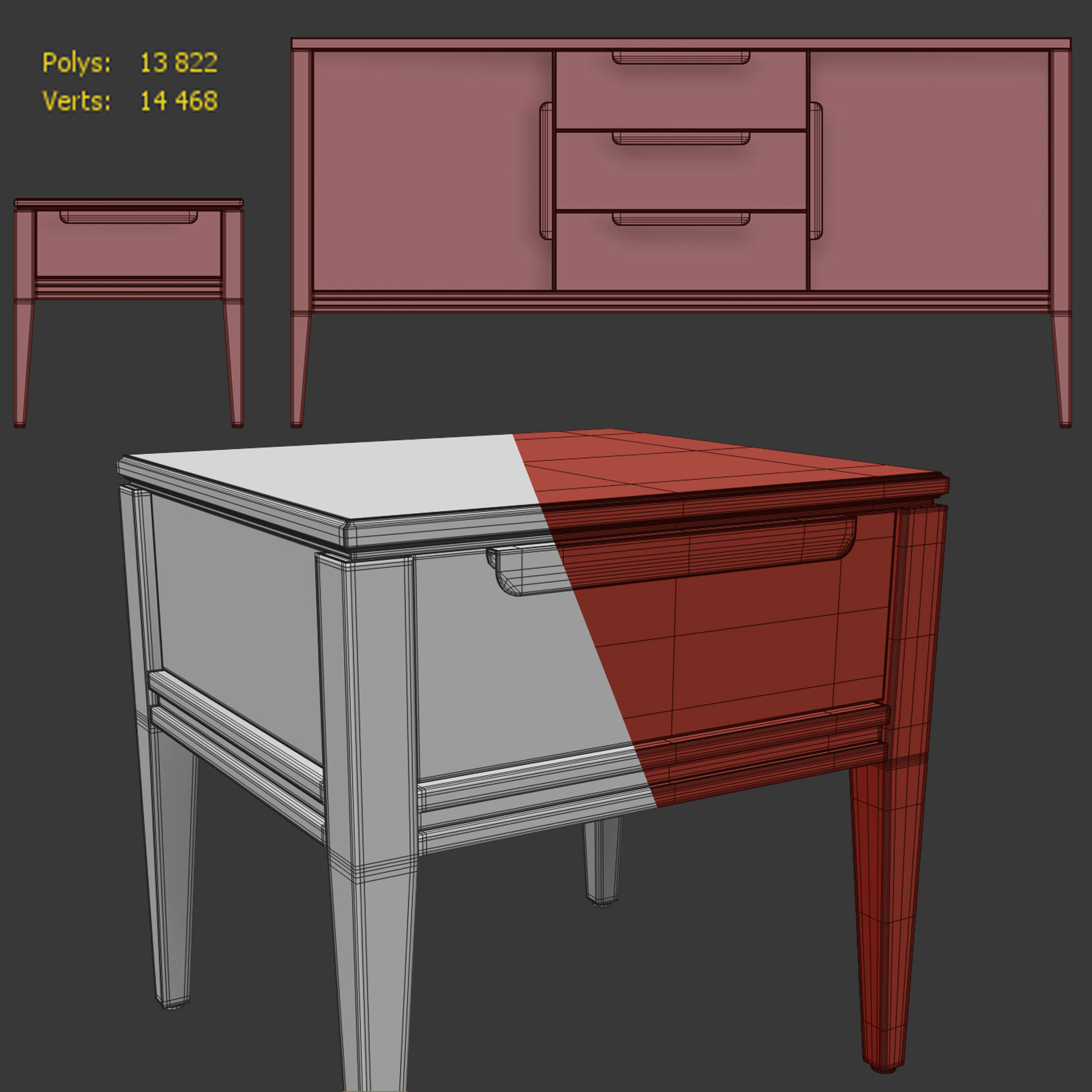 Sideboard nightstand Dexter by Metner 3D model_5