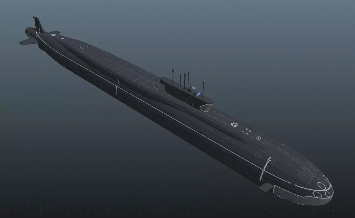 Submarine Low-poly 3D model