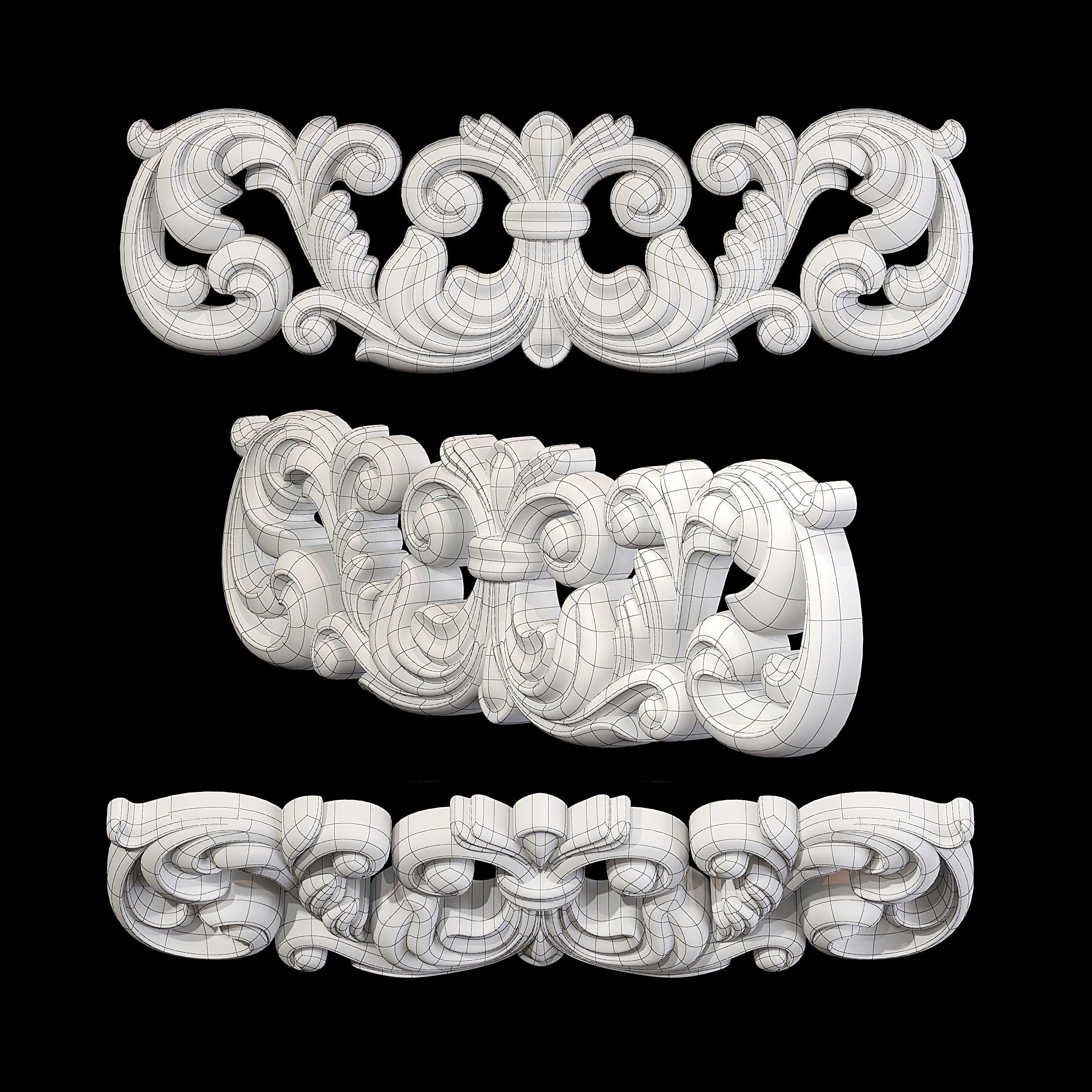 Classic carved 094 3D model_5