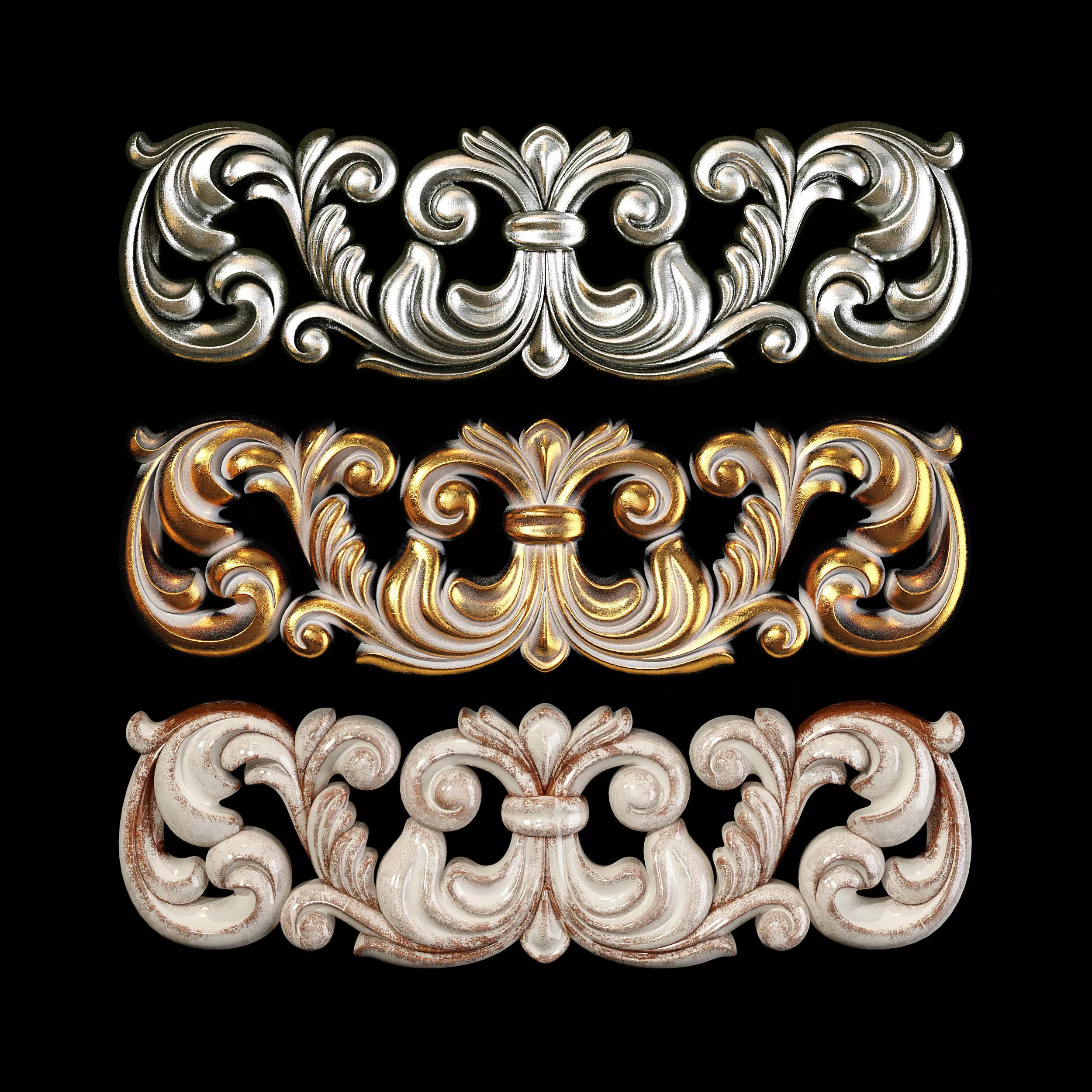 Classic carved 094 3D model_0