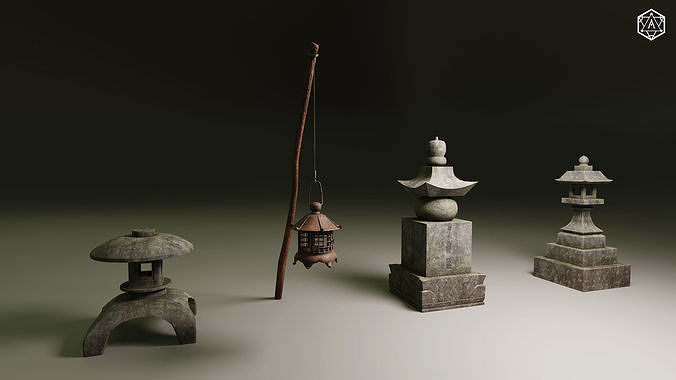 Japanese Temple Pack  3D model 6