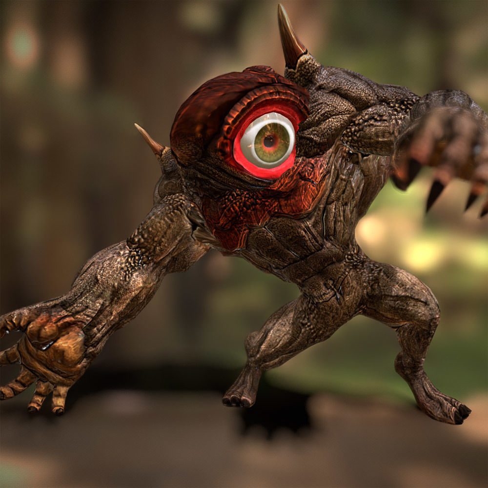 3DRT - Cyclopes Low-poly 3D model_3