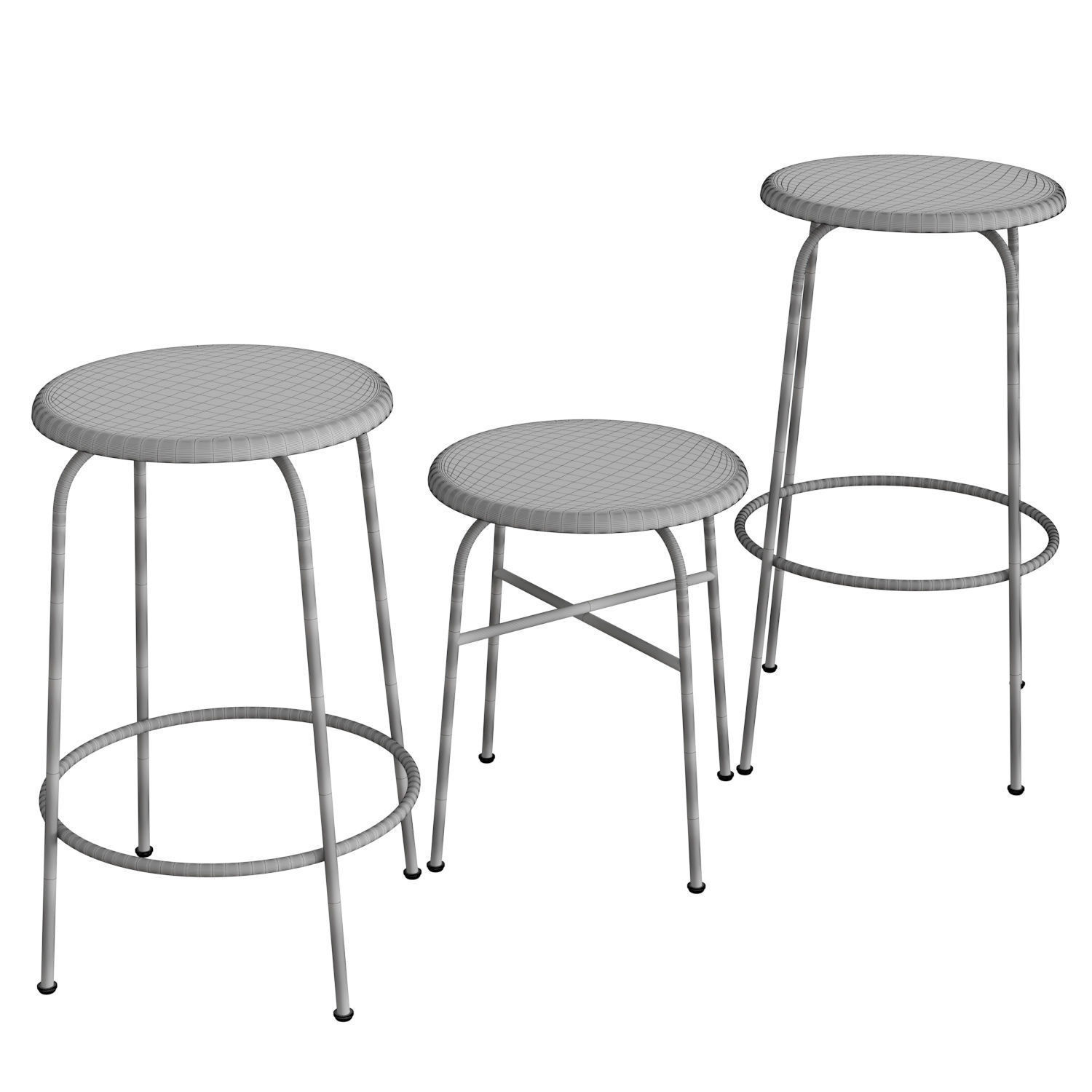 Afteroom Bar Stool 3D model_4
