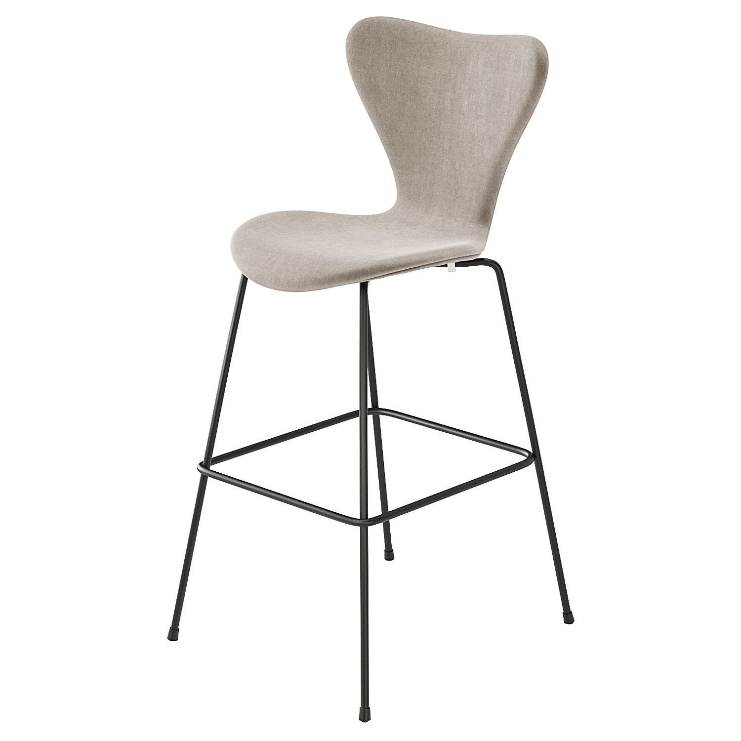 Arne Jacobsen Series 7 Barstool Fritz Hansen 3D model_9