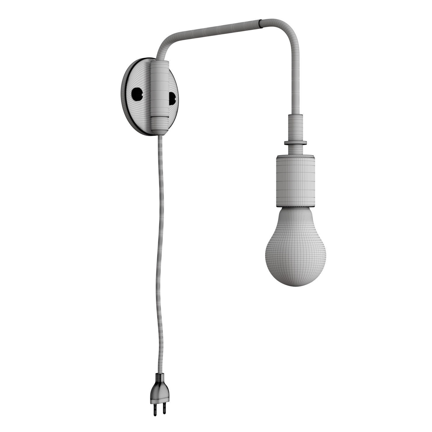 Staple Wall Lamp 3D model_4