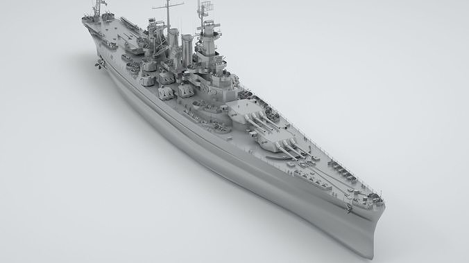 North Carolina Class Battleship 3D model