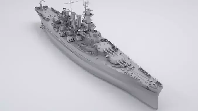 North Carolina Class Battleship 3D model