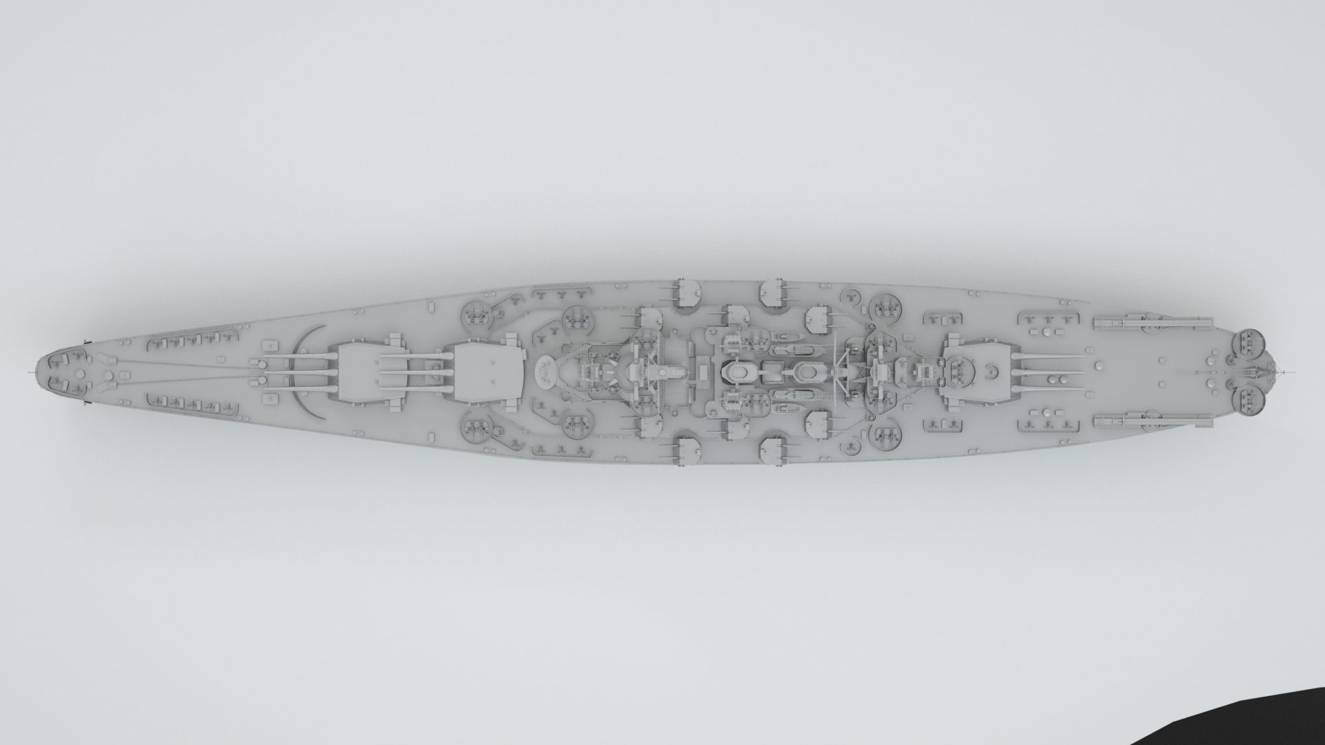 North Carolina Class Battleship 3D model_10