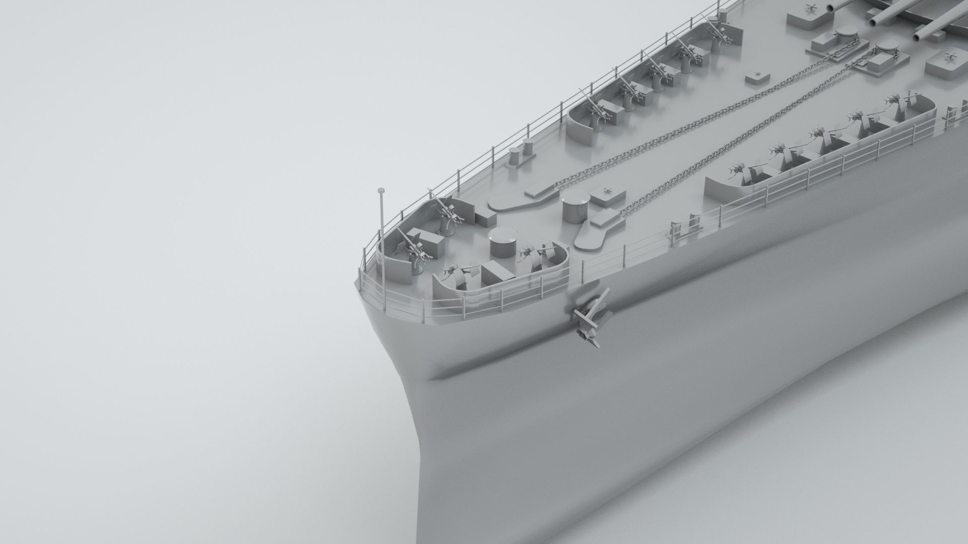 North Carolina Class Battleship 3D model_2
