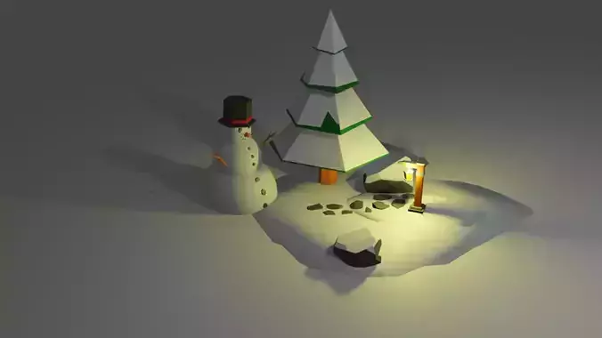 Low poly winter asset pack