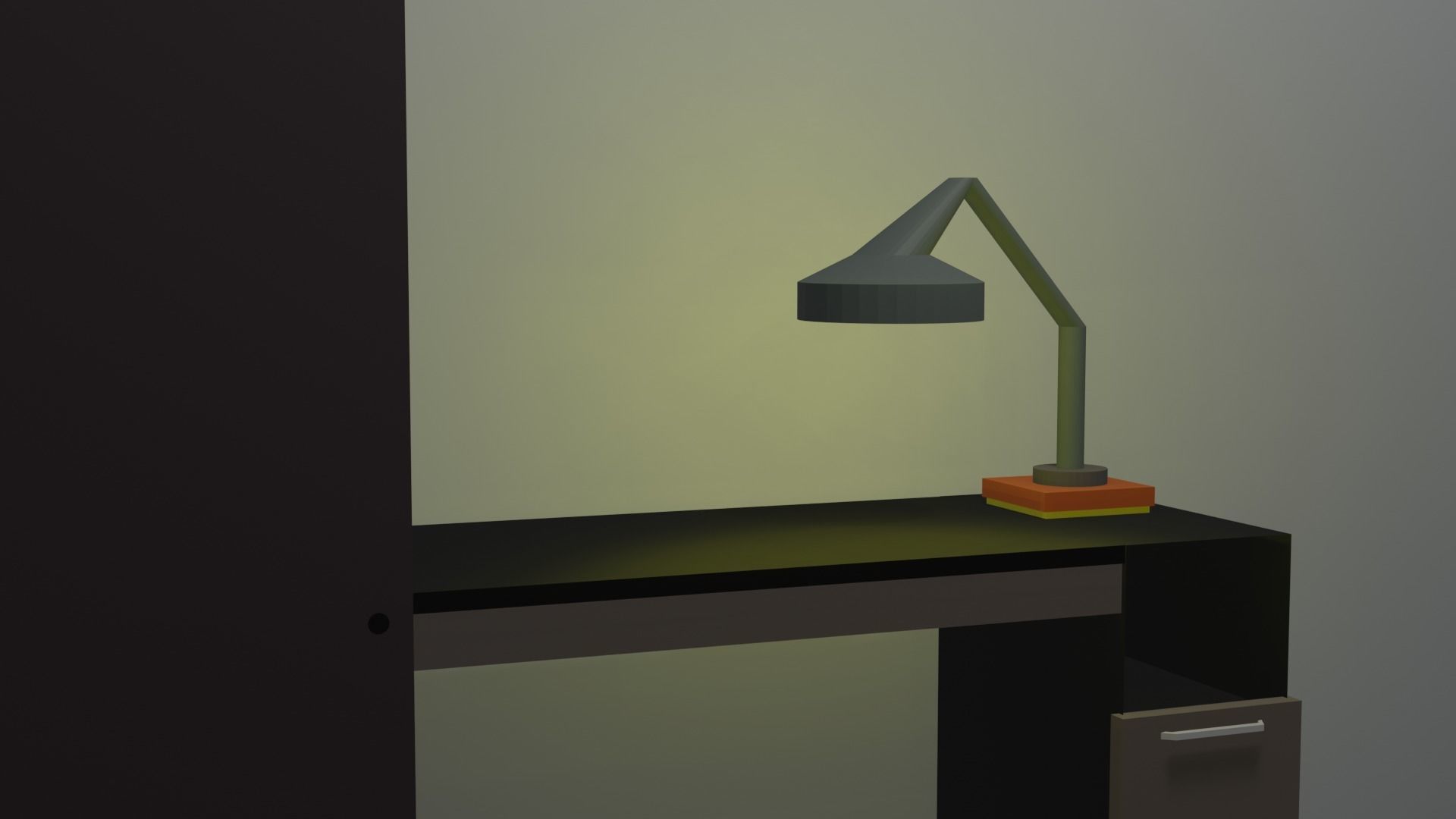 Studying Desk Free 3D model_4