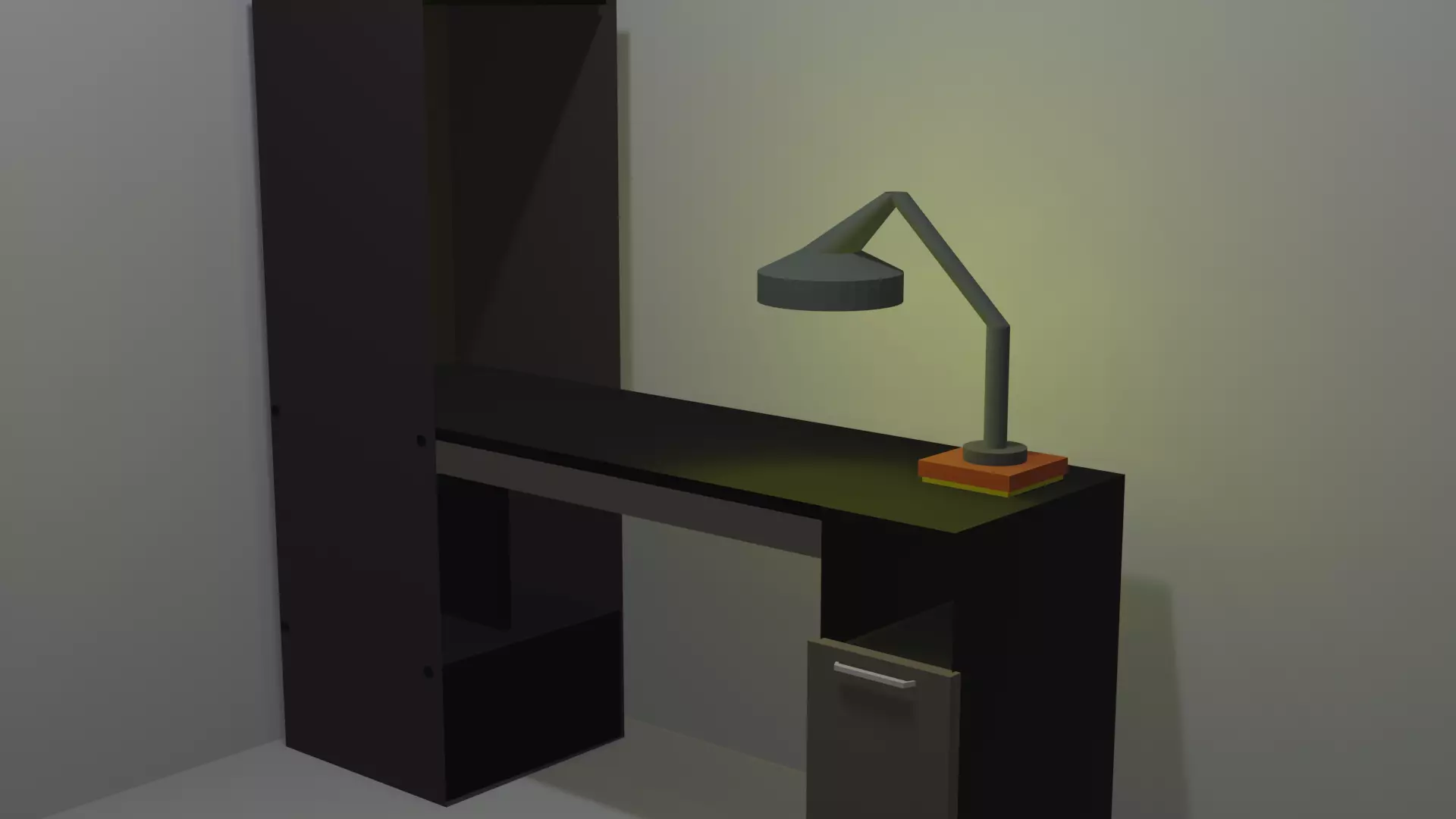 Studying Desk Free 3D model_0