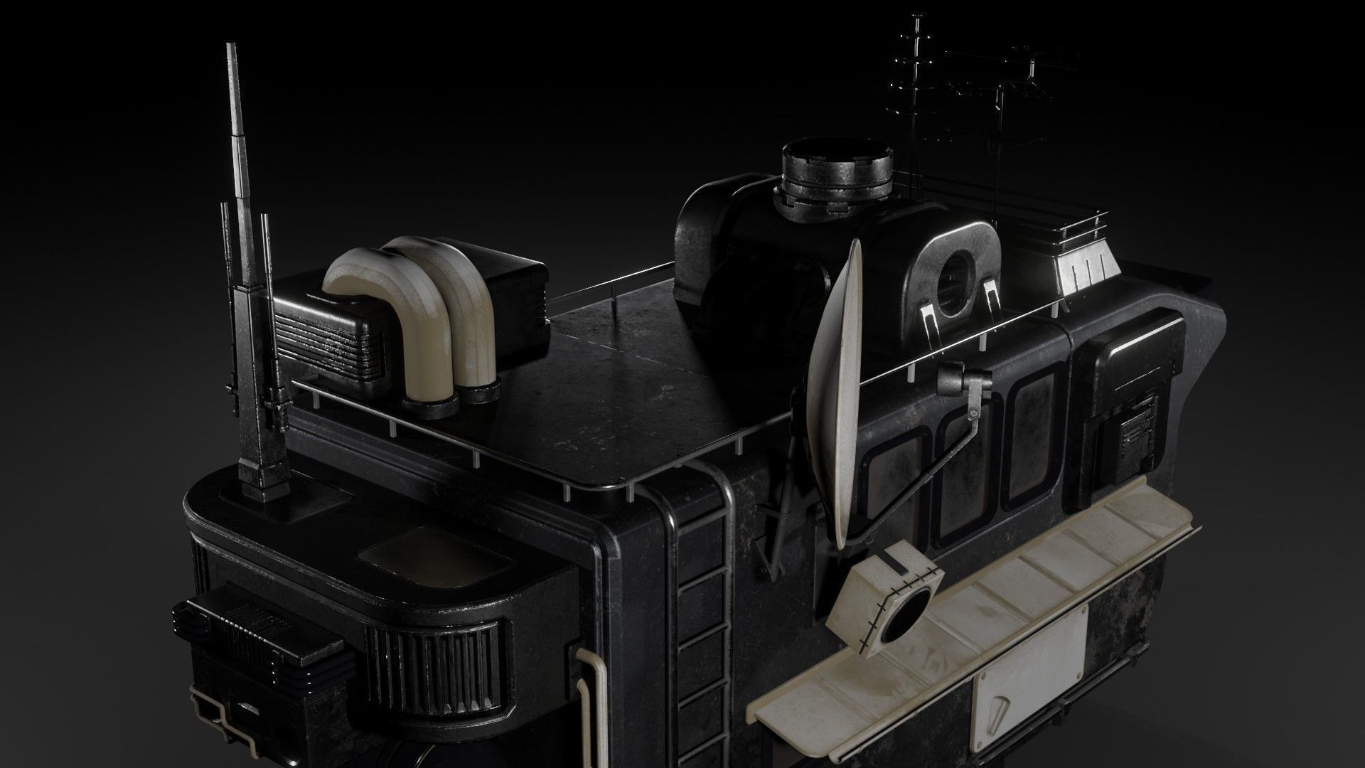 Sci-Fi Watchtower 3D model_2