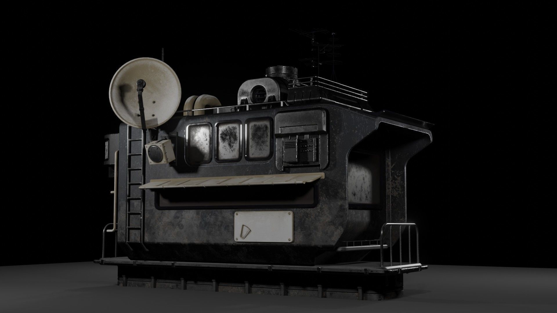 Sci-Fi Watchtower 3D model_1