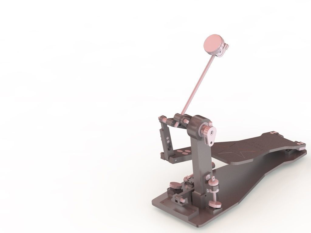 Bass drum pedal 3D model_5