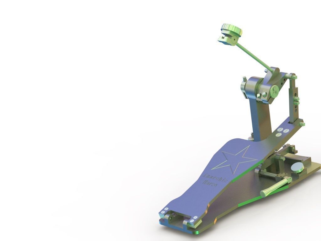 Bass drum pedal 3D model_7