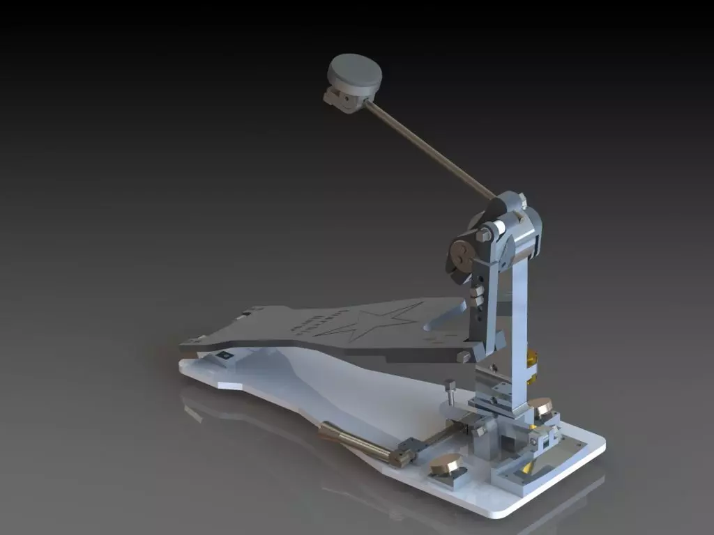 Bass drum pedal 3D model_0