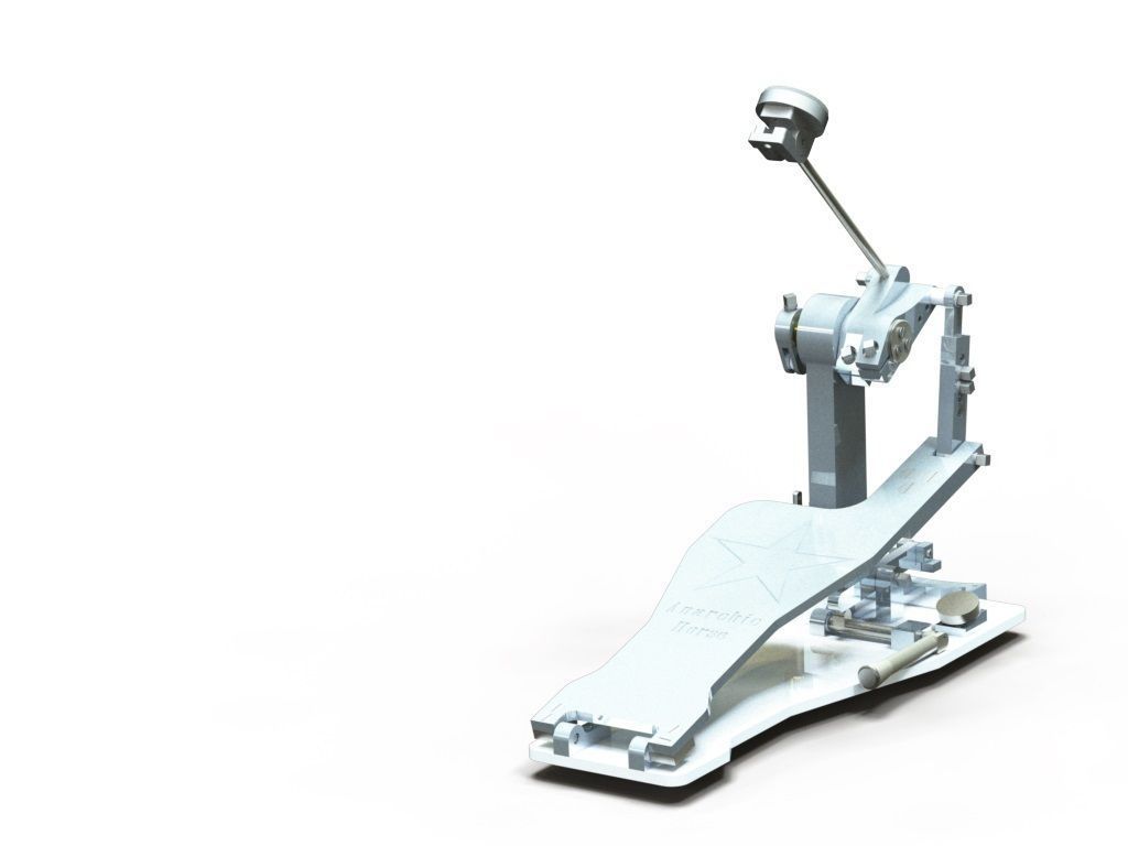 Bass drum pedal 3D model_1