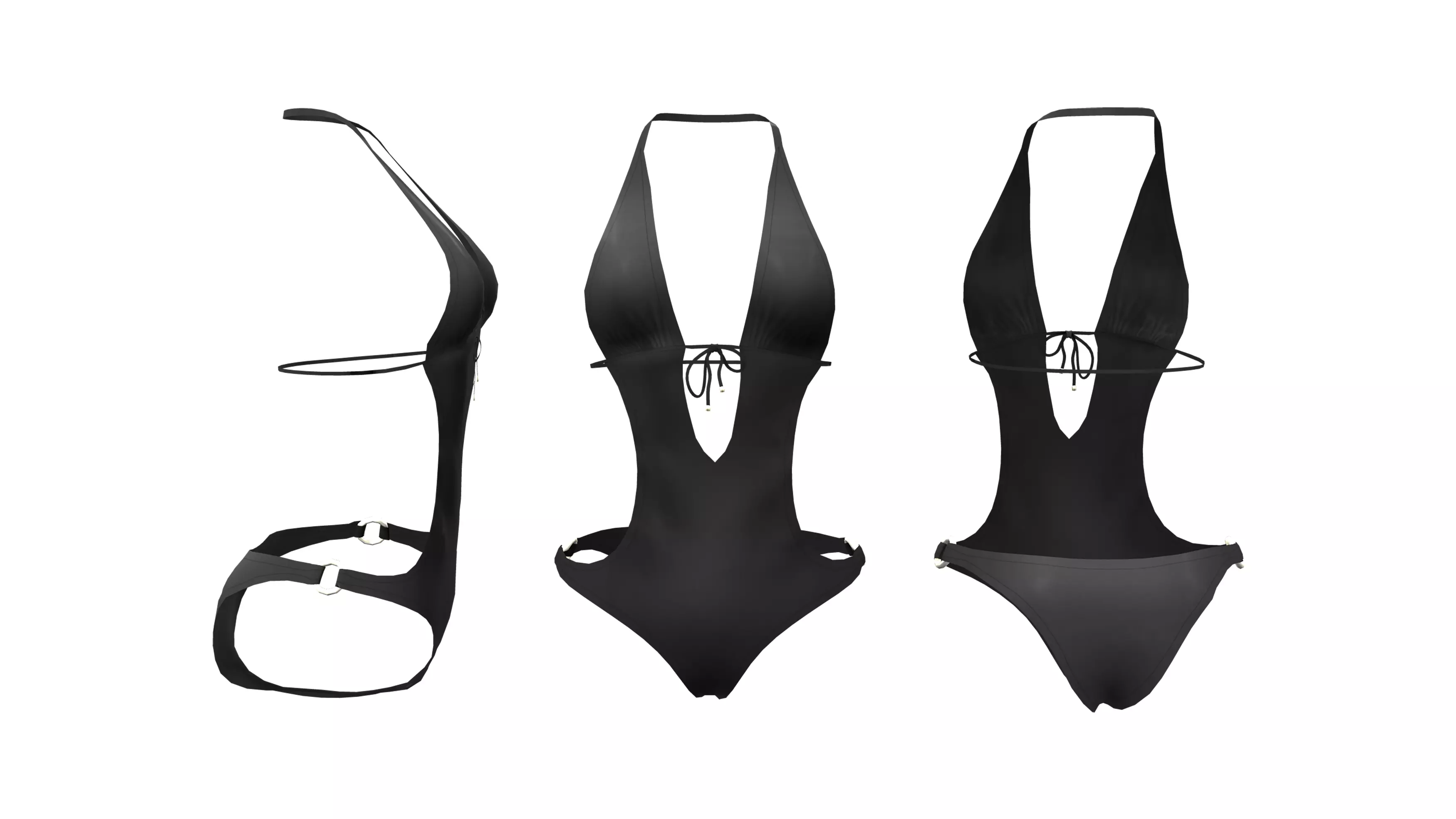 Swimsuit two swimsuits Low-poly 3D model_0