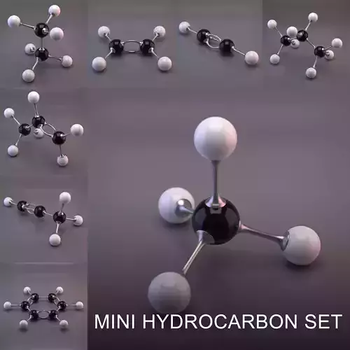 Mini Hydrocarbon Molecule Structure Set