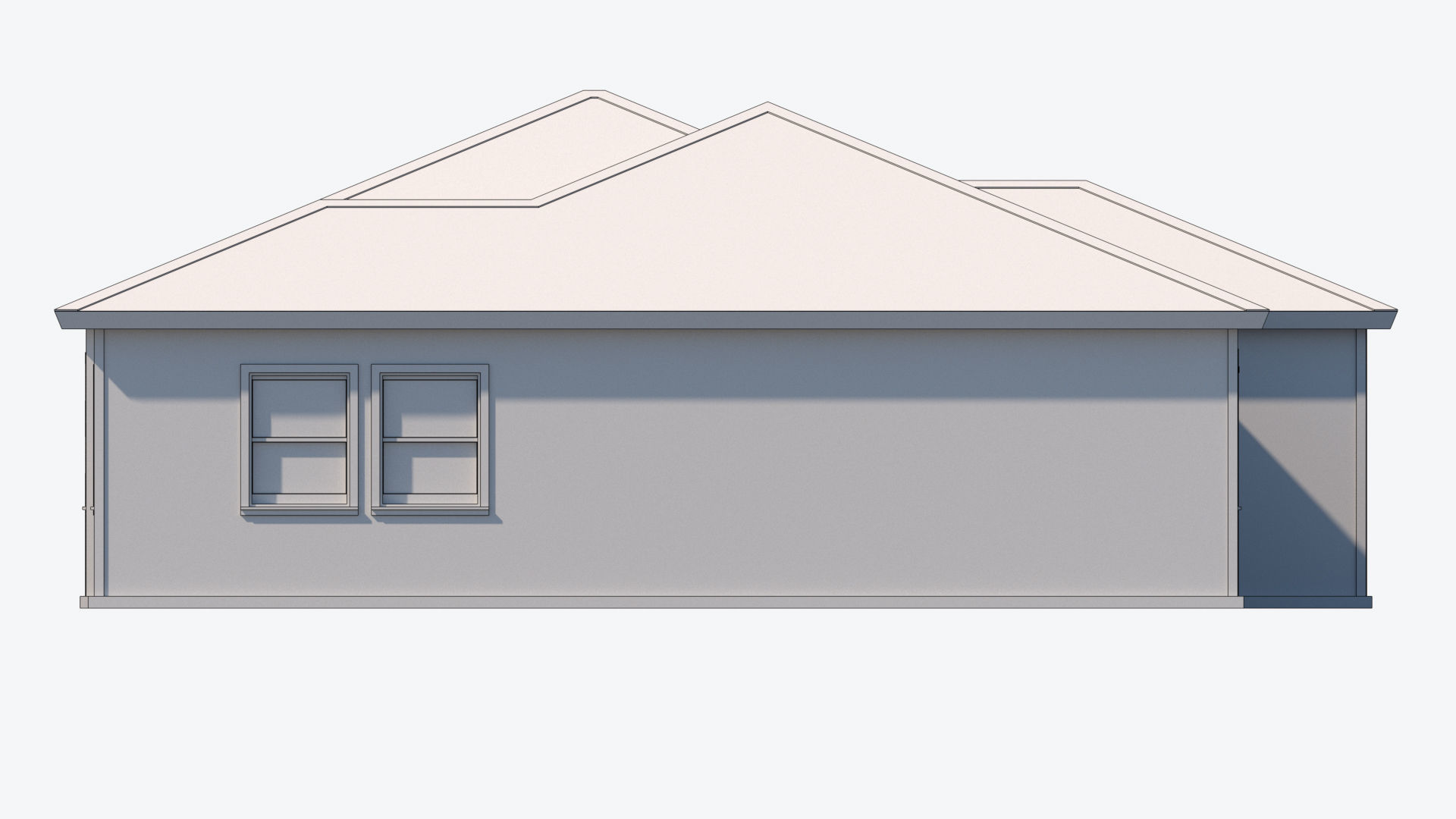 House 2 with roof Free low-poly 3D model_14