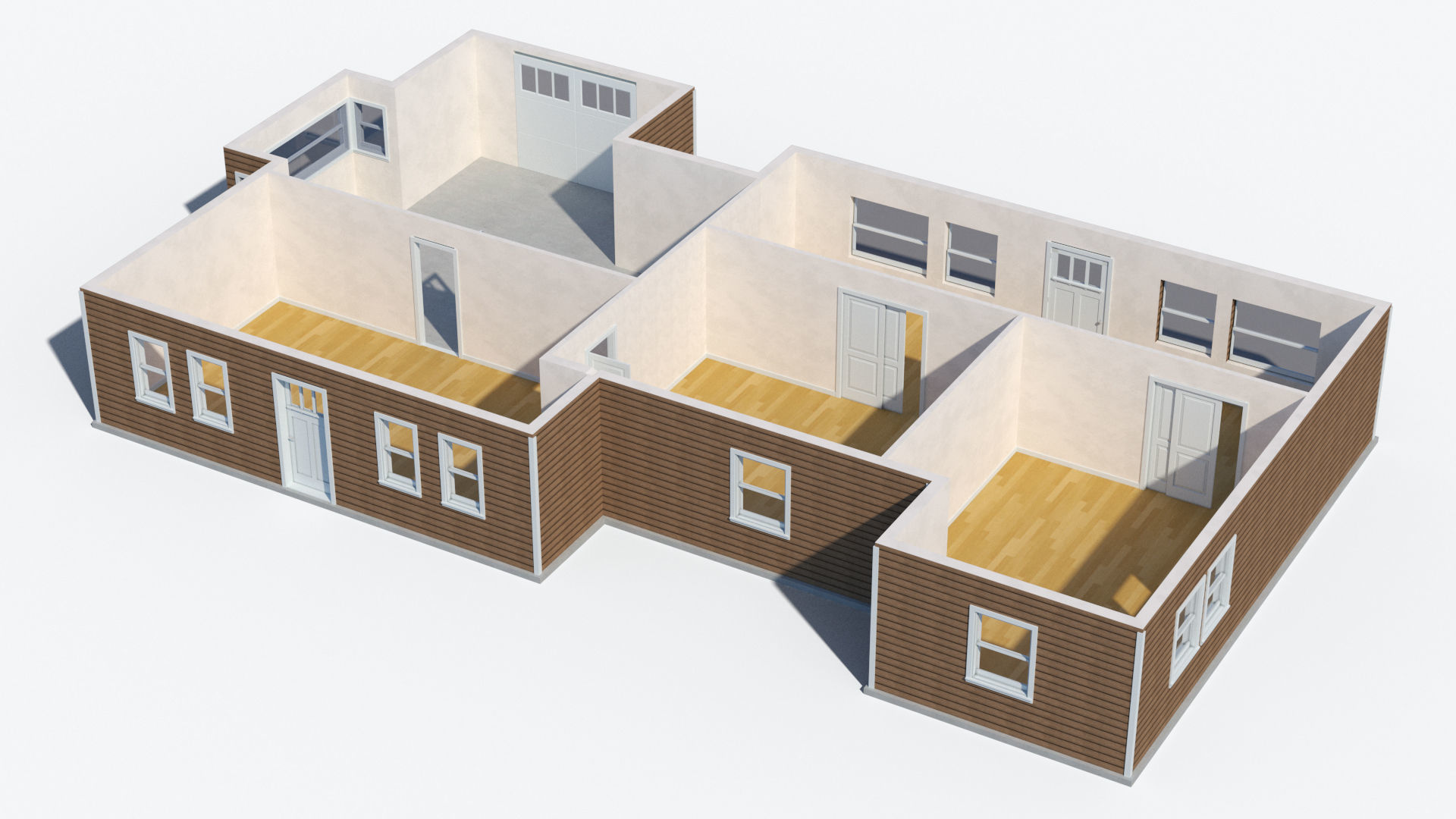 House 2 with roof Free low-poly 3D model_6
