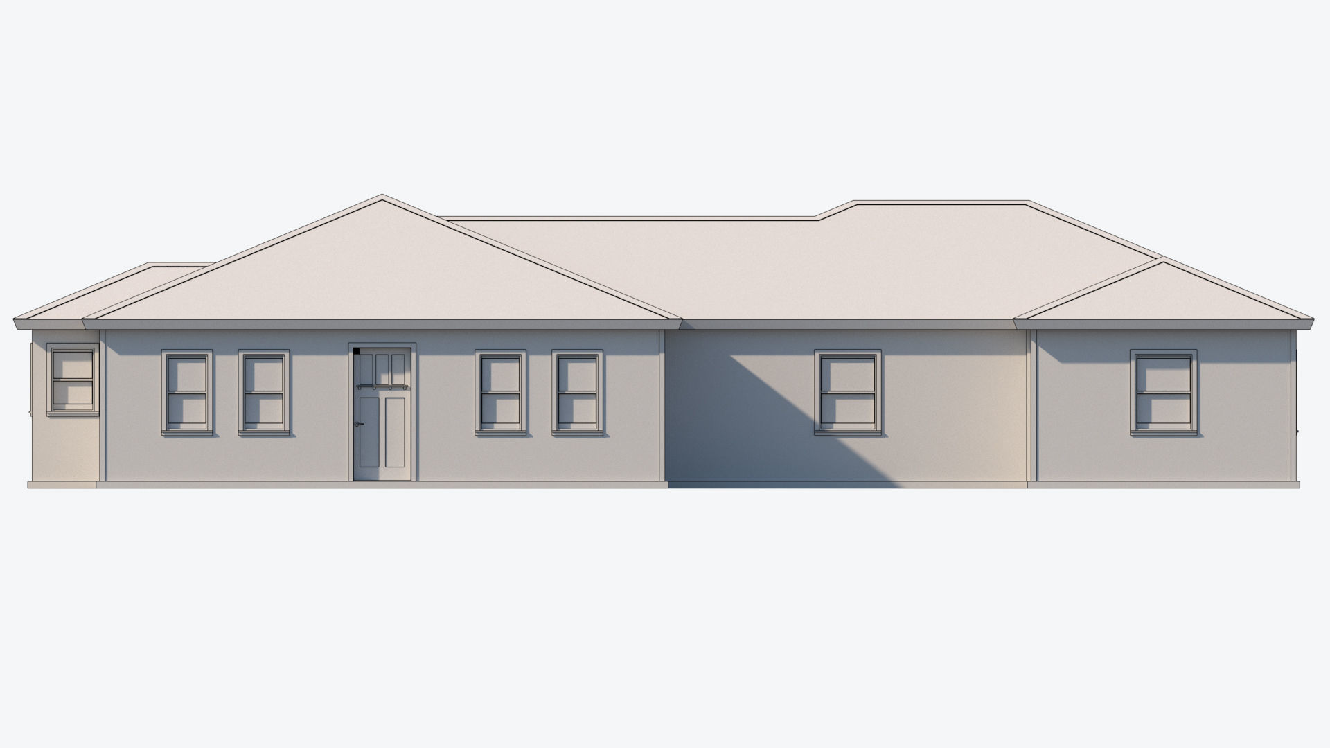 House 2 with roof Free low-poly 3D model_10