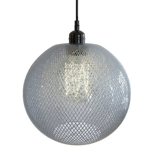 Grey Textured Round Pendant 3D model