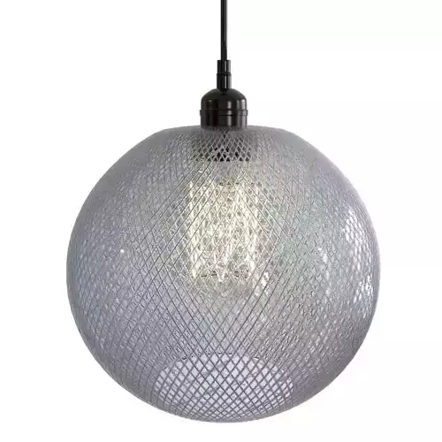Grey Textured Round Pendant 3D model