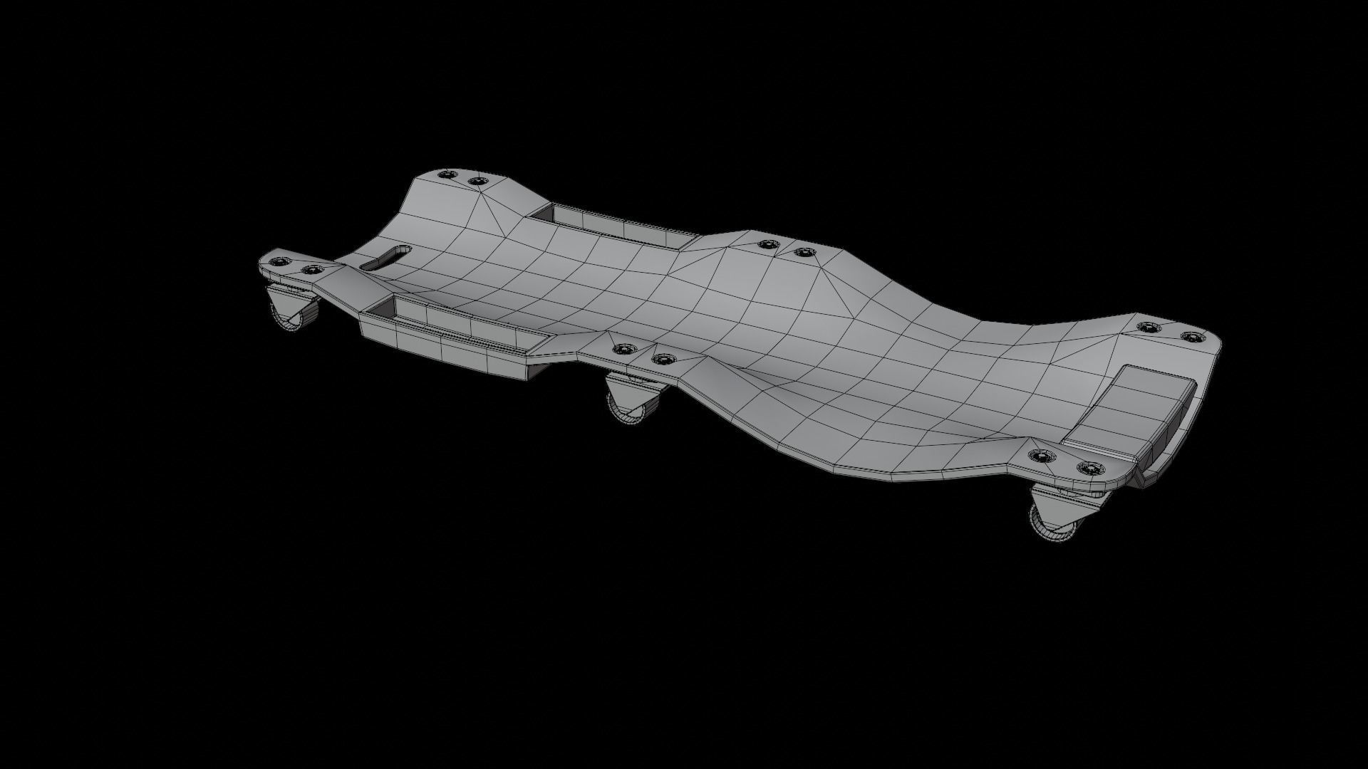 Service Creeper Set Low-poly 3D model_7