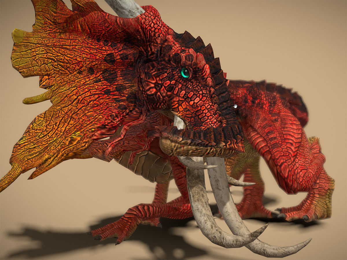 3DRT -  Fantasy Elephant Low-poly 3D model_3