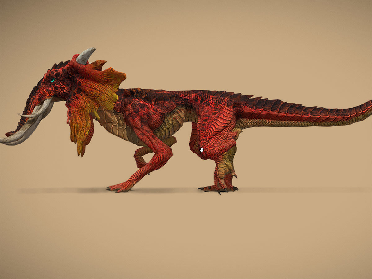 3DRT -  Fantasy Elephant Low-poly 3D model_4