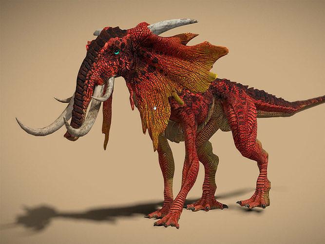 3DRT -  Fantasy Elephant Low-poly 3D model