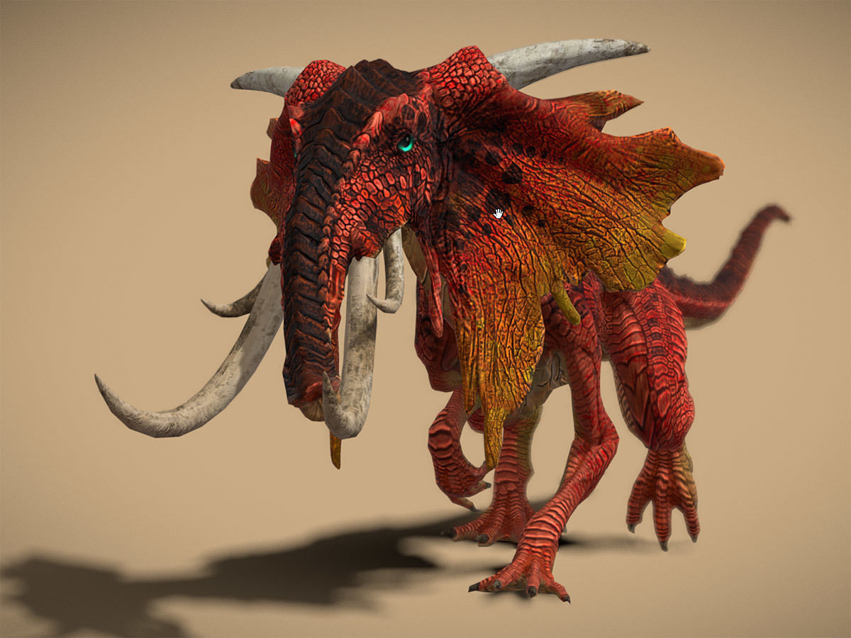 3DRT -  Fantasy Elephant Low-poly 3D model_5