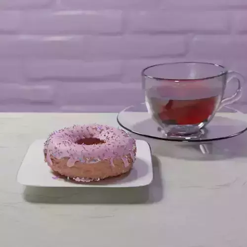 DONUT 3D MODEL  ANIMATED  COFFEE 3D MODEL  Free 3D model