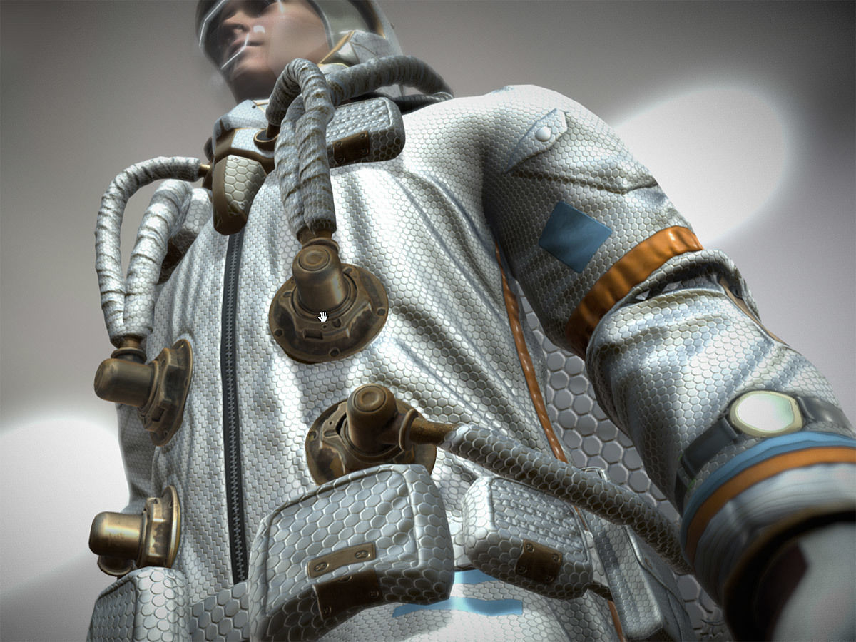 3DRT - Astronaut animated  Low-poly 3D model_10