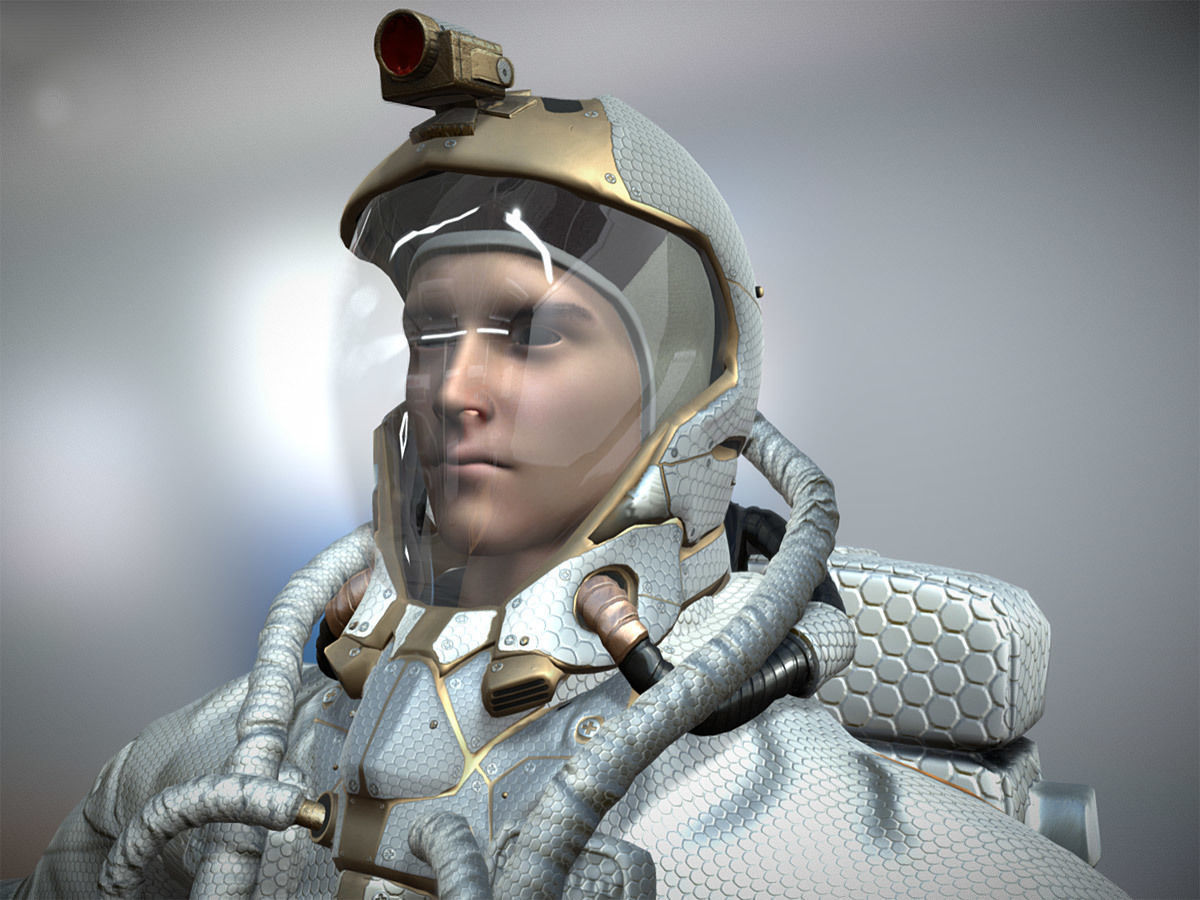 3DRT - Astronaut animated  Low-poly 3D model_7