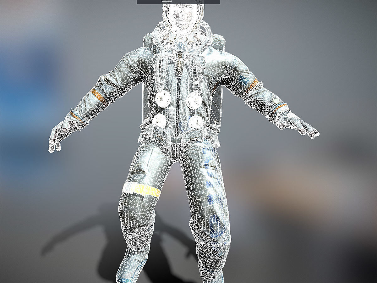 3DRT - Astronaut animated  Low-poly 3D model_12