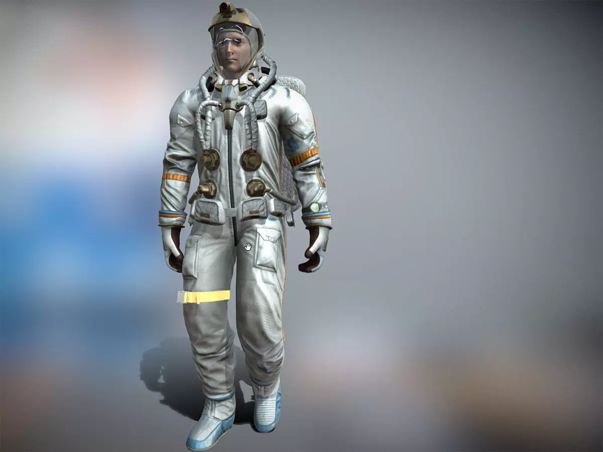 3DRT - Astronaut animated  Low-poly 3D model_0